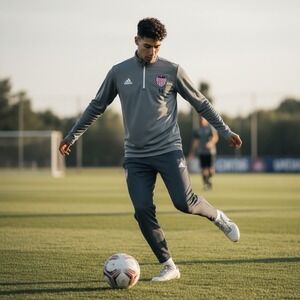 Adidas Entrada 22 Training Top Mens Large Black Ribbed Cuffs Quarter Zip Outdoor